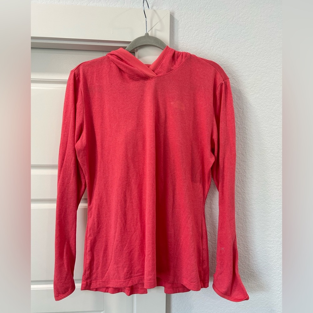 North face pink long sleeve shirt